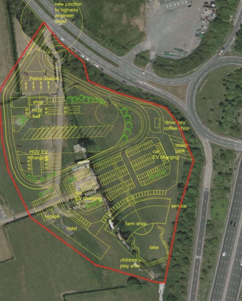 Proposed M1 services satellite overlay